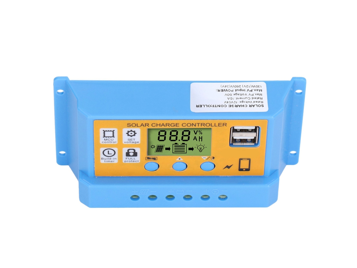 Laxiscreed Controlador Solar Com Visor Digital E Ajuste Inteligente Para Máxima Eficiência