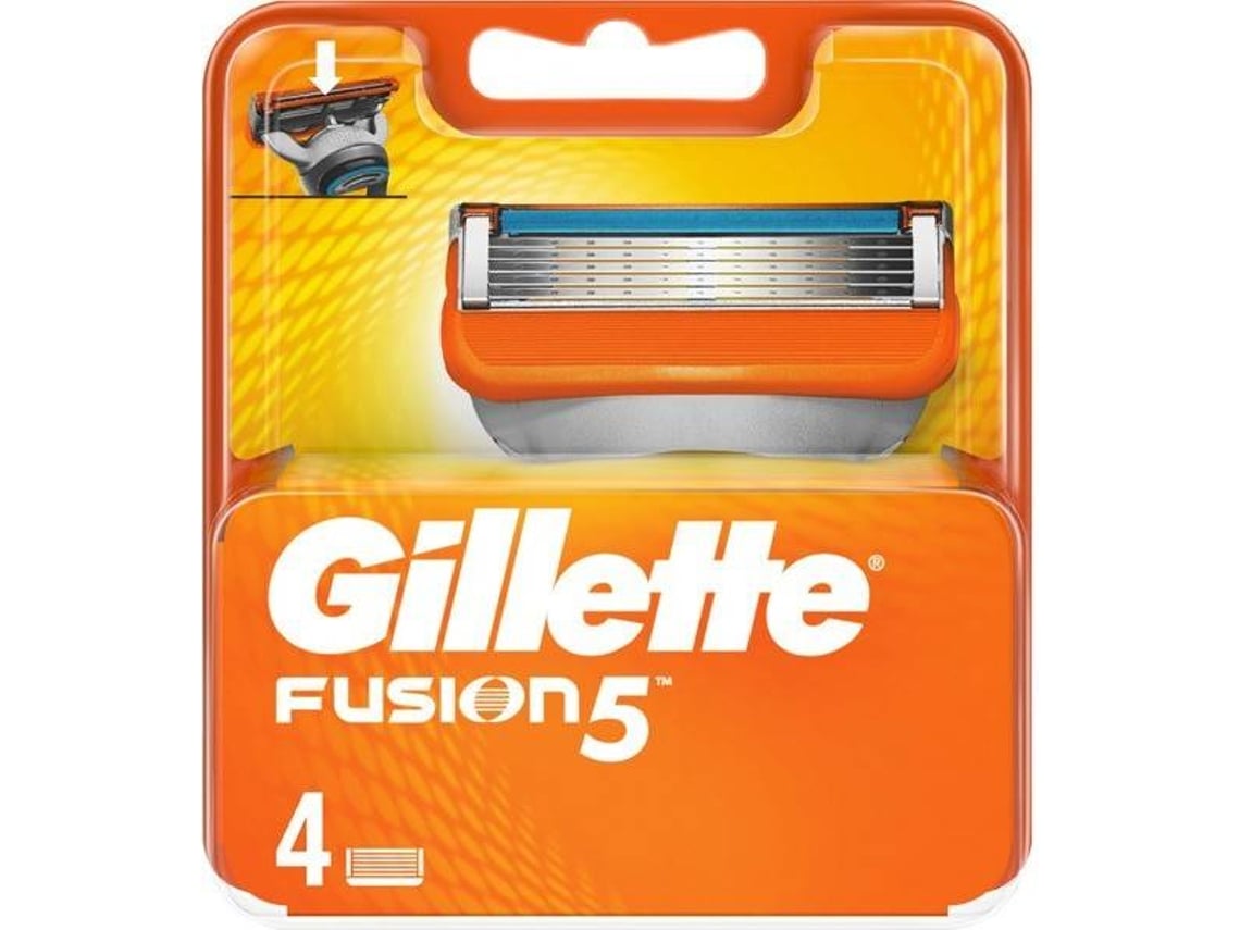 Recargas Lâminas de Afeitar GILLETTE Fusion 5 4 Unidades