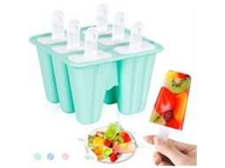 Forma De Gelo Qualidade Alimentar, 6 Peças, Verde, Reutilizável, Forma Para Picolé, Formas Para Cubos De Gelo, Livre De Bpa