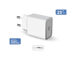 Carregador Usb C Pd 25W Power Delivery Garantia Vitalícia Branco 100% Plástico Reciclado Force Power Lite