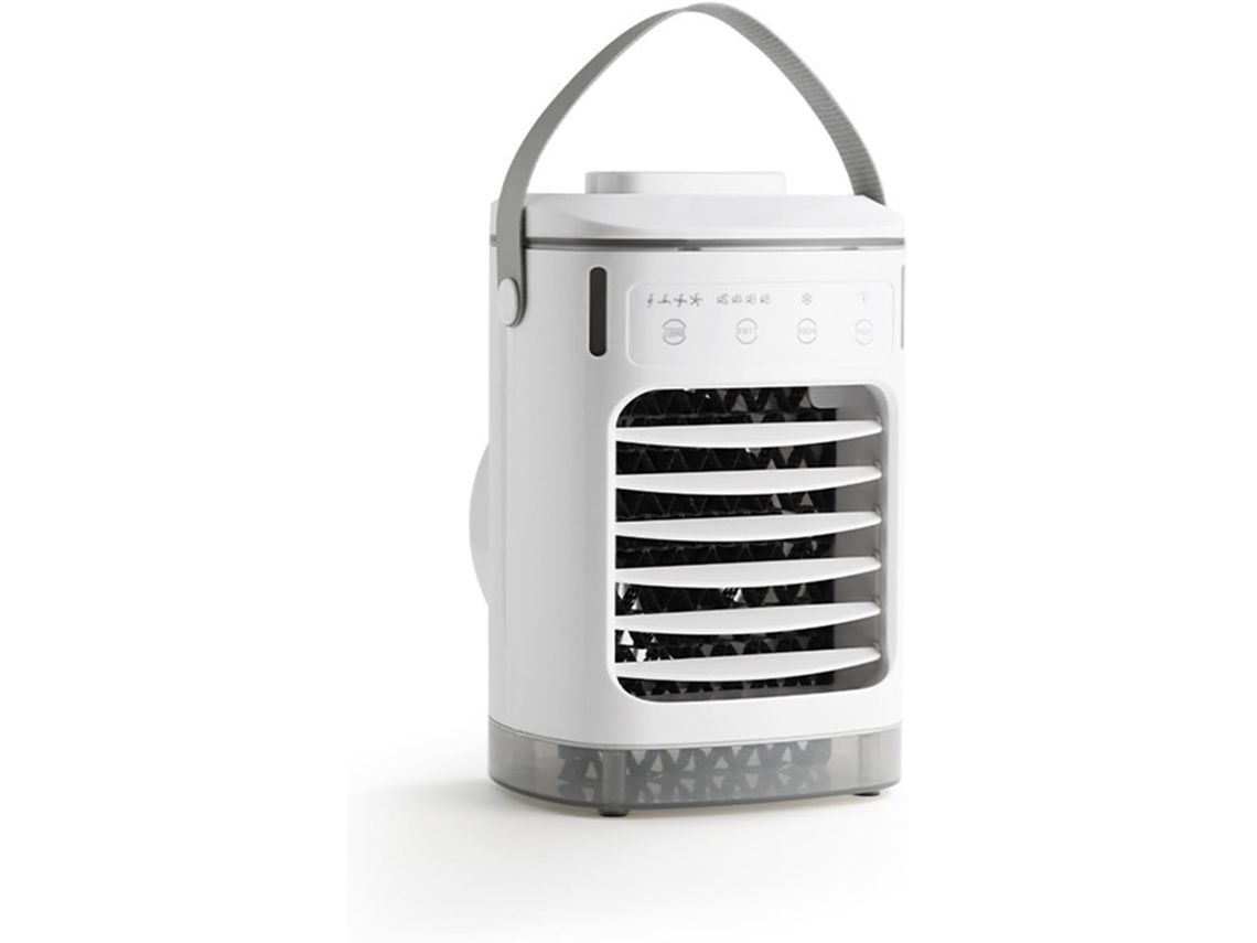 Mini Ventilador De Mesa Em Abs Com Spray, 3 Velocidades, Reservatório