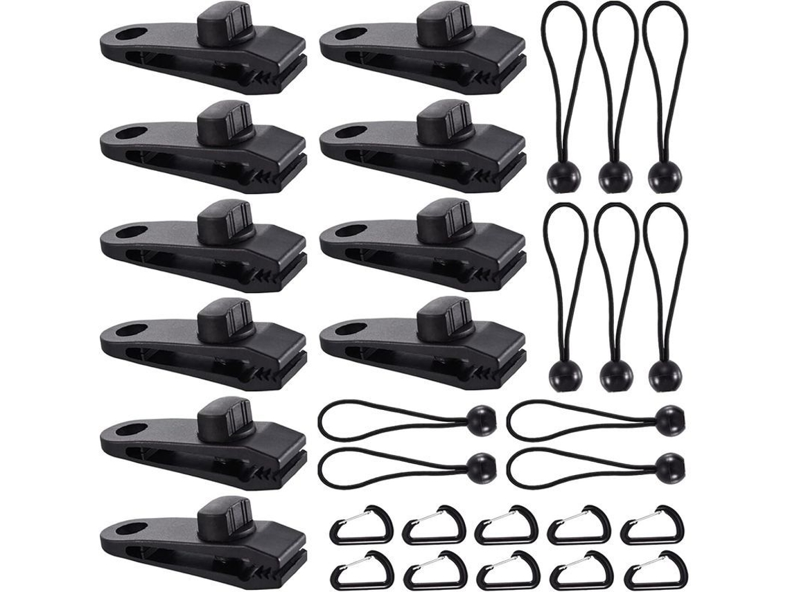 Clips de Lona de Tenda, 30 Peças Resistentes (S/MARCA)