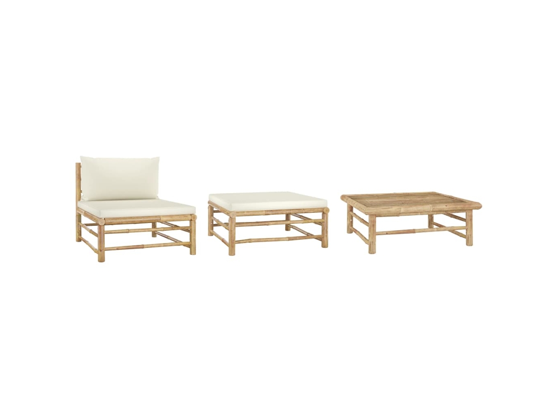 Garden Lounge Set, Garden Lounge Sets Vidaxl Branco Bambu (n/a)