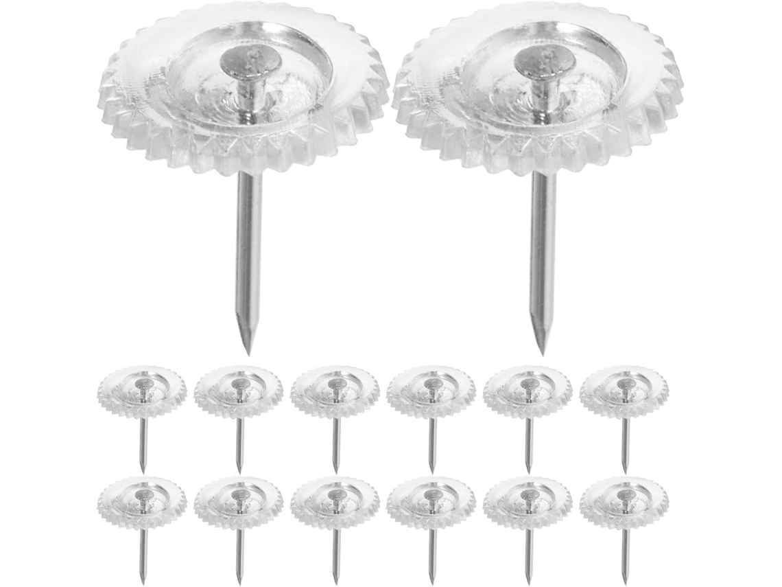 Conjunto De 100 Tachinhas Transparentes Feitas Pp E Liga Alumínio