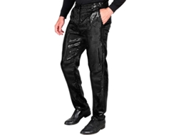 Calça preta com lantejoulas para homem