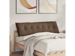 Vidaxl Travesseiro Para Costas Castanho 160 X 19 X 50 Cm Tecido