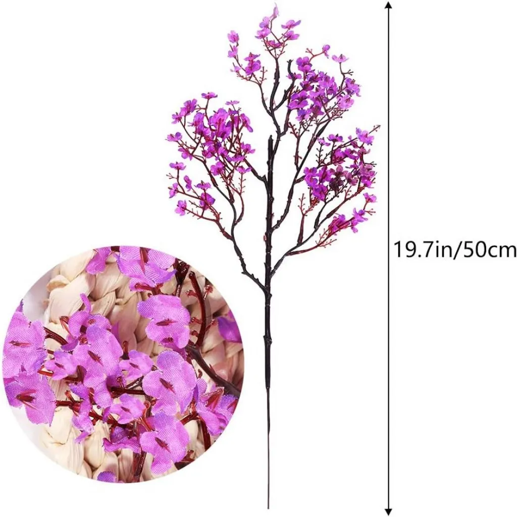 Flores Artificiais Semelhantes Às Reais, para Decoração de Casamentos, Quartos, Casas, Hotéis e Festas, na Cor Roxa. AQUAFORGE