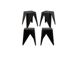 Pack 4 Bancos Bul - Preto