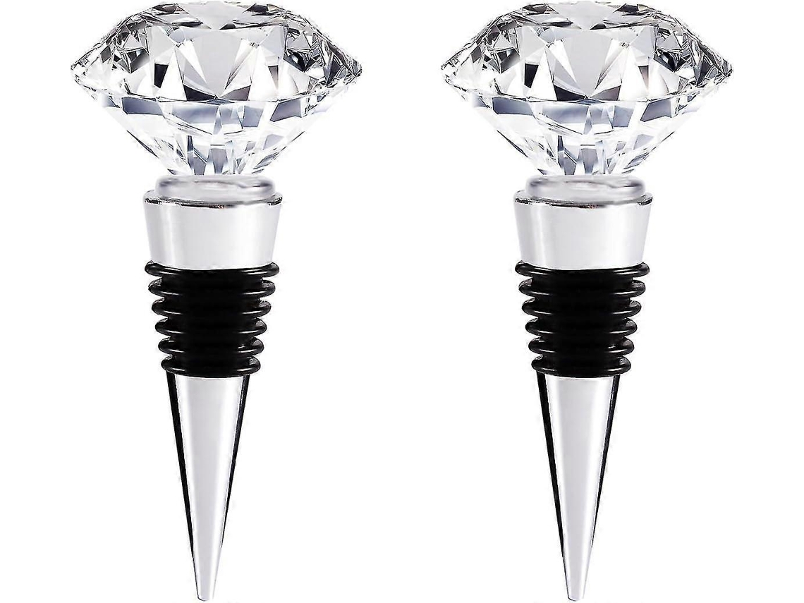Rolhas De Cristal Para Garrafas De Vinho E Outras Bebidas - Decorativas E Reutilizáveis ​​(2 Unidades)