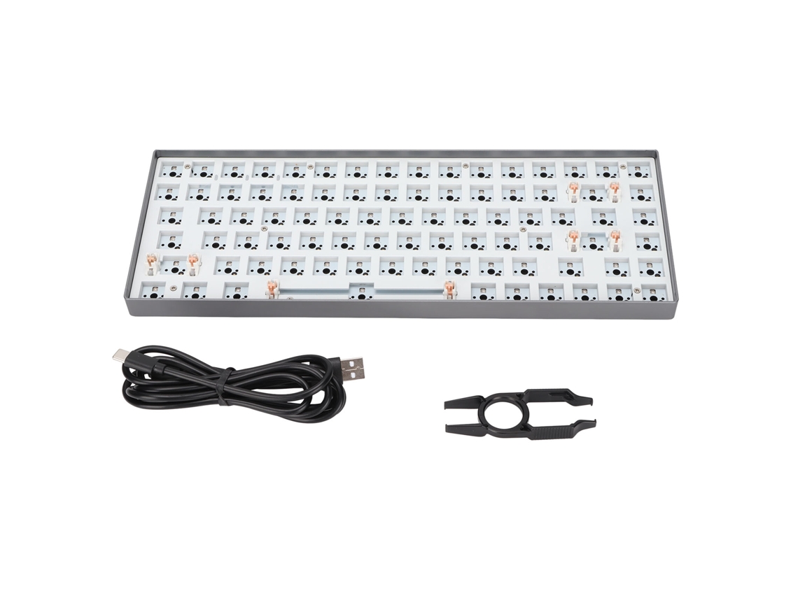 Kit Diy de Teclado Mecânico LAXISCREED com socket hot swappable, 84 teclas, RGB