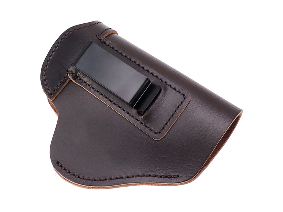 Bolsa de cinto de couro portátil leve para caminhada viagem ciclismo Tan 11x13.5cm 106g S/MARCA