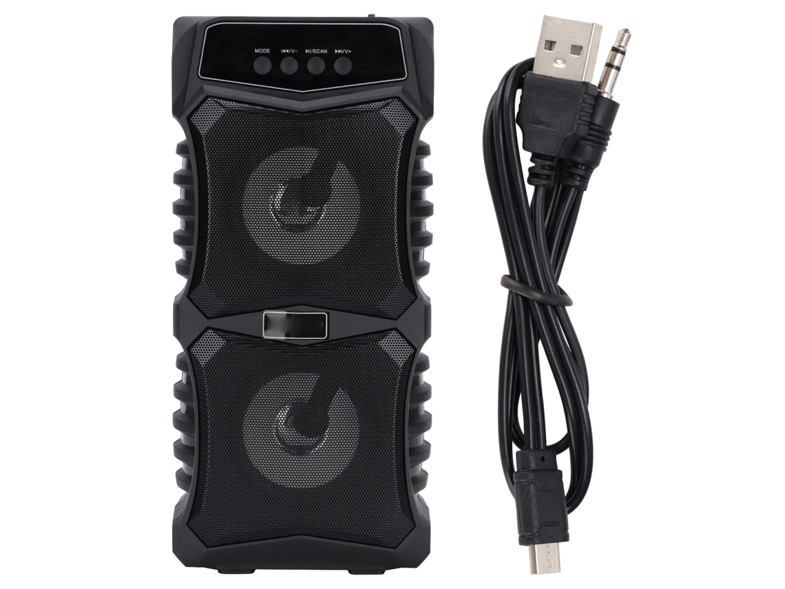 Caixa de Som Bluetooth com Subwoofer e Luz Led EOOCOO