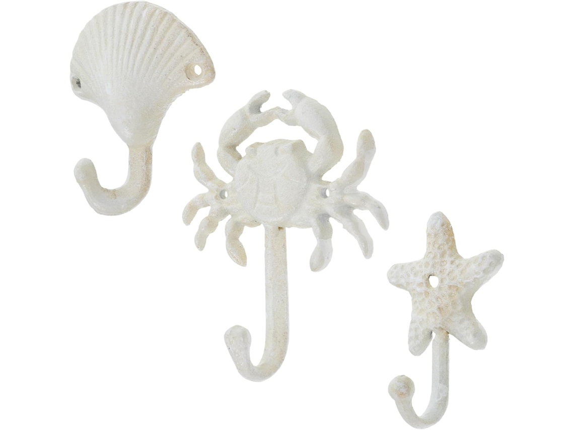 Cabides Decorativos De Ferro Fundido Para Vestidos De Praia (3 Unidades) - Fácil Instalação