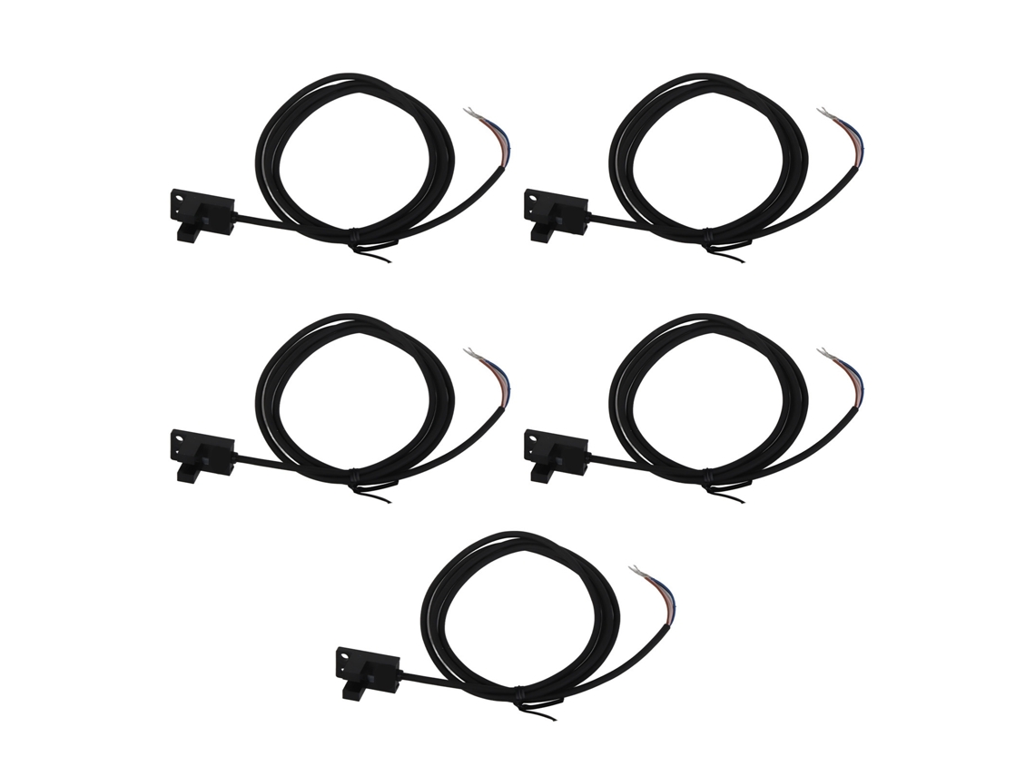 5 Peças Sensor De Interrupção Fotoelétrica De Ranhura U Alta Precisão Npn Dc5‑24v