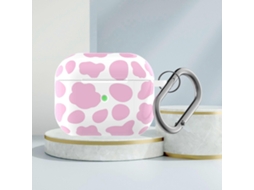 Capa protetora para fones de ouvido (exceto AirPods 3), em silicone com estampa de vaca, da Série N. GIECY