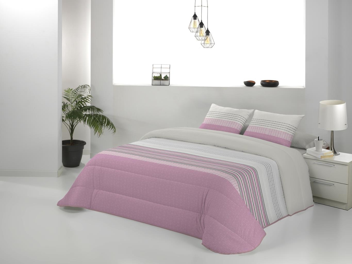 Colcha JVR Niza (Poliéster - Rosa - 180 cm)