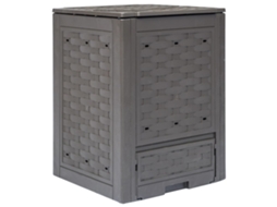 Vidaxl Compostor De Jardim 60x60x83 Cm 300 L Plástico Vime Castanho