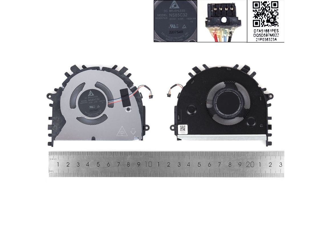 Ventilador de notebook Huawei Honor D Wfq9 Nbl Waq9r Waq9rp Waq9hnr Klvc Wah9l Nbb Wae9p Nbr Wa19 Nbl Wah9hnporg Eg70040s1 C111 Compatível