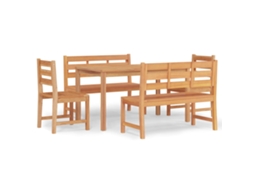 Maison Exclusive - 5 Pcs Conjunto De Jantar P/ Jardim Madeira De Teca Maciça