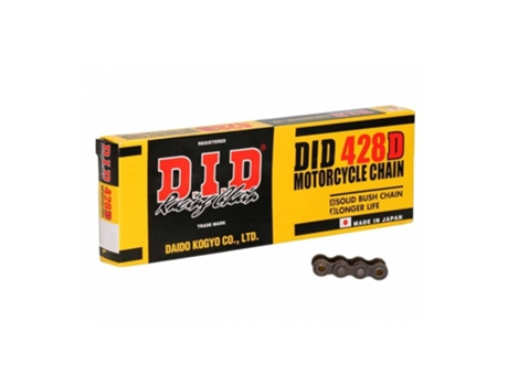 Corrente de Rolos de Motas D.I.D 428Db&B X 124 Mail. Rj