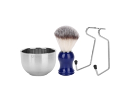 Kit de Barbear 2026 com 3 Peças: Pincel, Copo e Suporte em Aço Inoxidável
