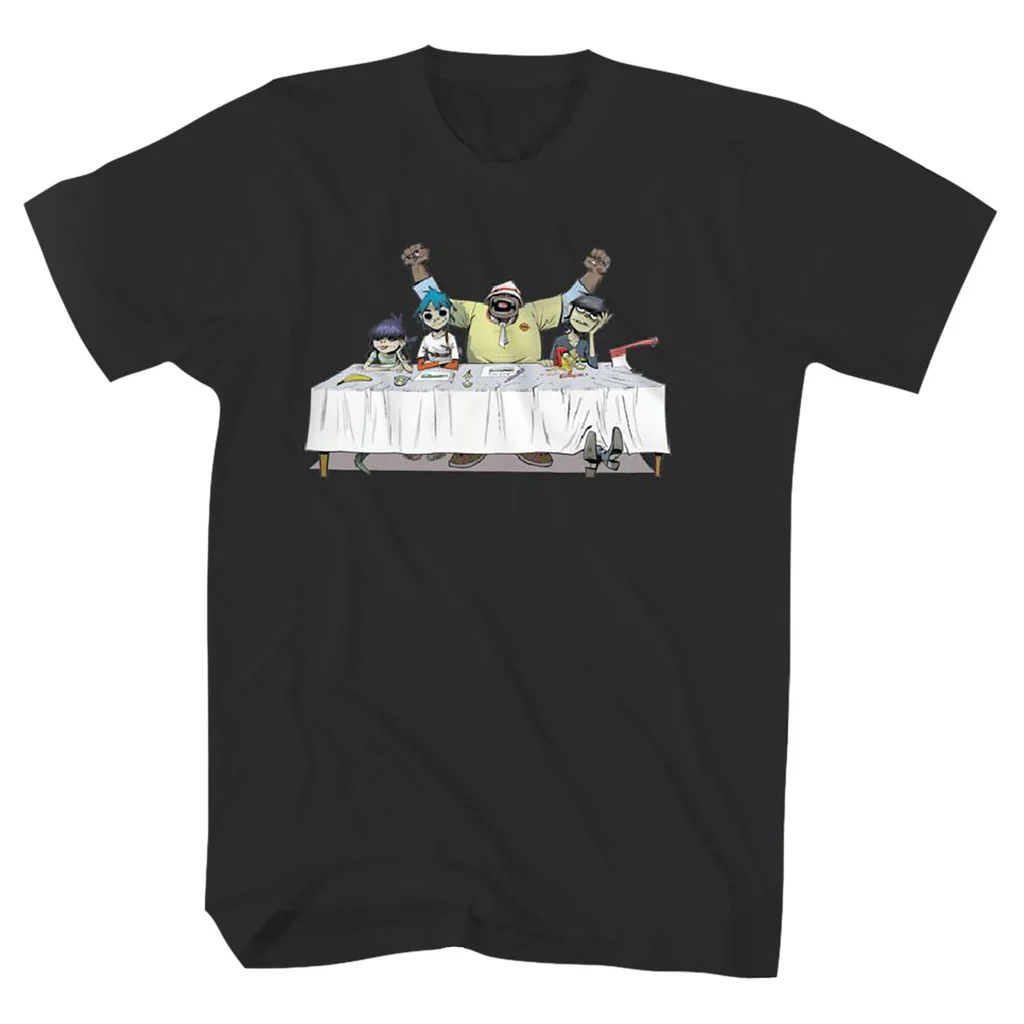 Rockinstone Unisex Gorillaz Dinner Table T-shirt-m