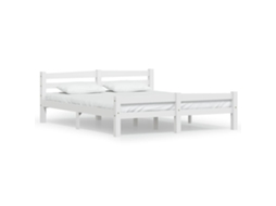Estrutura De Cama Vidaxl Branco Madeira (206x166x66 Cm)