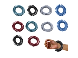 Faixa de Cabelo Espiral Sem Vincos de 10 Peças Faixa de Cabelo com Bobina Elástica Faixa de Cabelo para Linha Telefônic JEDBESETZT