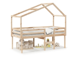 High Sleeper Bed, High Sleeper Beds Vidaxl Marrom Madeira De Pinho (90 X 200 Cm)