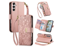 Capa Para Samsung Galaxy S26 Plus Em Pu Dobrável Com Design Flip, Inclui Cordão De Pulso. Rosa Czhhmart