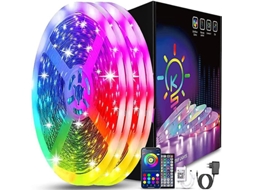 Lurelia Fita Led Rgb 15x2, 44 Teclas, Bluetooth, App, Comando Remoto, Sincronização Musical