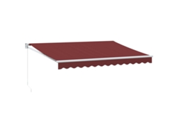 Retractable Awning, Retractable Awnings Vidaxl Vermelho Alumínio (3.5 X 2.5 M)