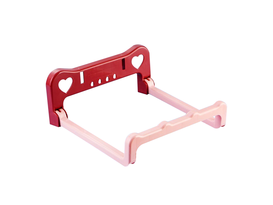 Suporte para Pia Pendente S/MARCA com Ganchos e Prateleira Rosa
