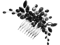 Presilha de cabelo elegante em metal e cristal, acessório decorativo para casamentos.