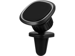Suporte magnético para celular com fixação segura para carro.