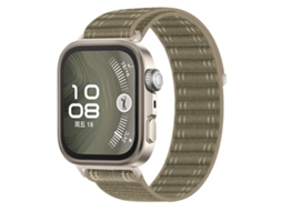 Bracelete Para Huawei Watch Fit 4 Pro / Fit 4 / Fit 3 - Nylon Trançado Ondulado - Fecho De Velcro Chá Com Leite