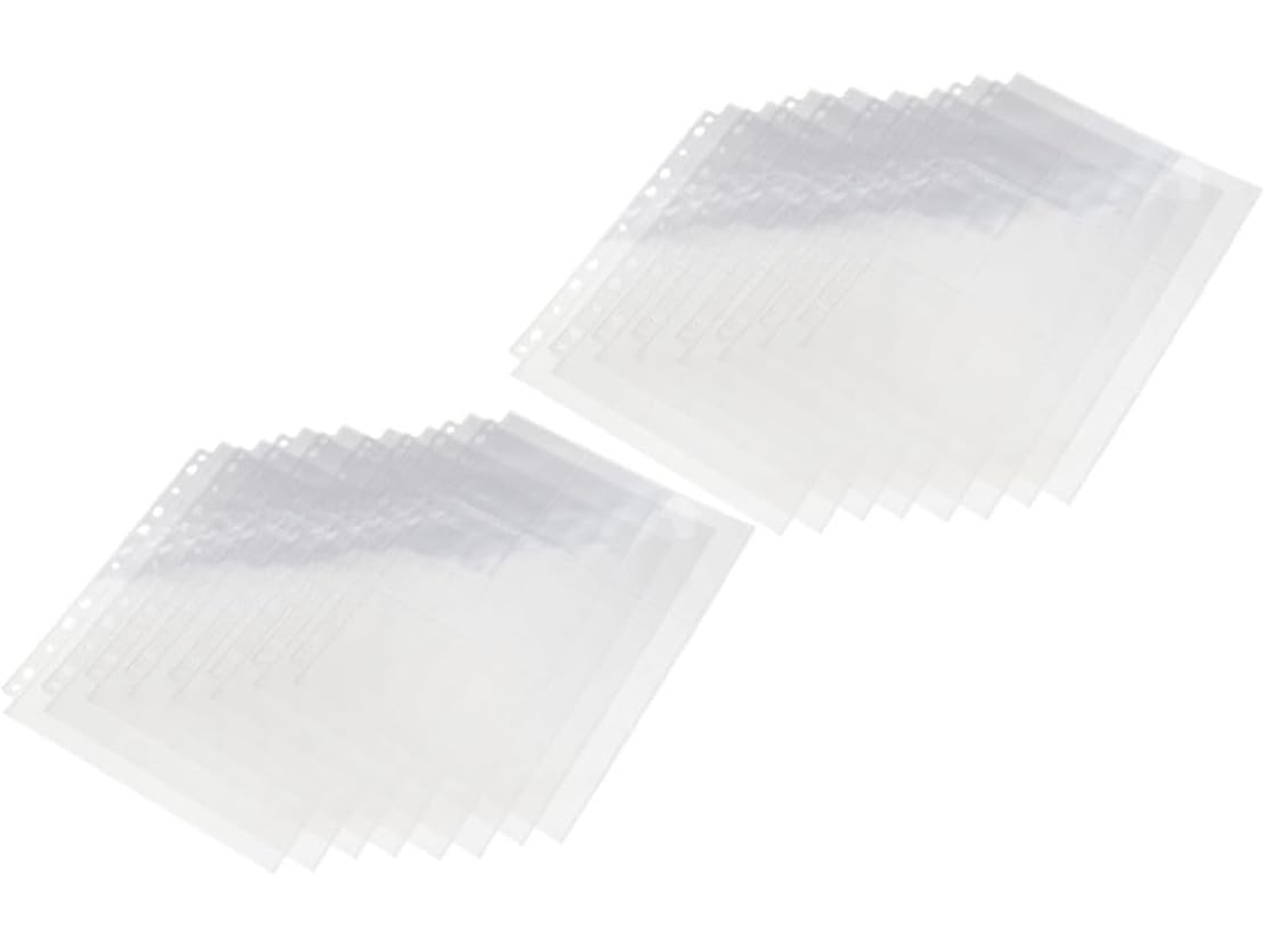 50 Bolsas Para Álbum Photo Blinder A4 11 Bolsas Transparentes E Impermeáveis 9 Compartimentos Para Cartões E