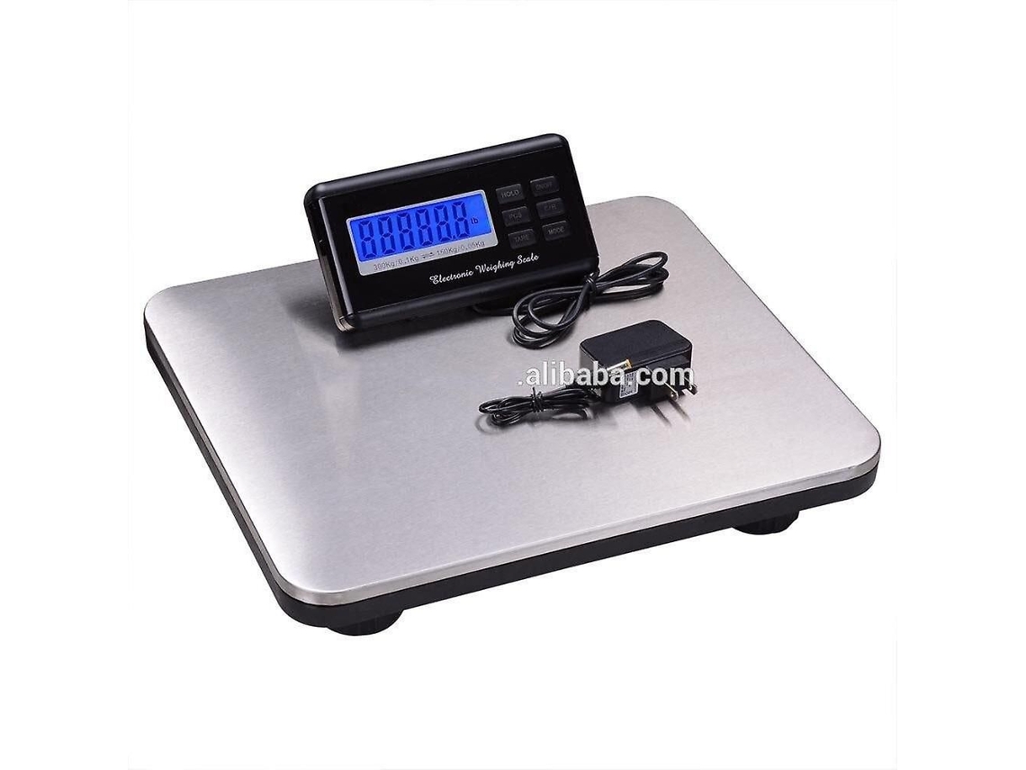 Balança Eletrônica Portátil Digital de 300 Kg para Correspondência, de Piso com Visor Lcd em Aço Inoxidável AQUAFORGE