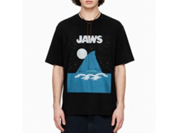 Rockinstone Jaws Movie Boat Fin Black Adult T-shirt Size:xxl