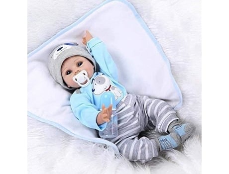 Boneca Bebê Reborn Silicone Macio Vinil 22 Polegadas 55 Cm Realistas Brinquedos para Bebês Recém-Nascidos Reborn LEMONBEST