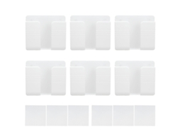 Suporte De Parede Para Celular Com Adesivo Universal 6 Peças Branco Para Casa