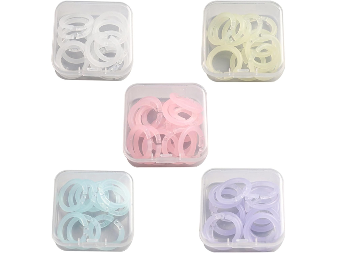 Conjunto De 100 Argolas Removíveis Para Fichário, Com 15mm Diâmetro, Ideais Scrapbooking, Cartões, Cadernos