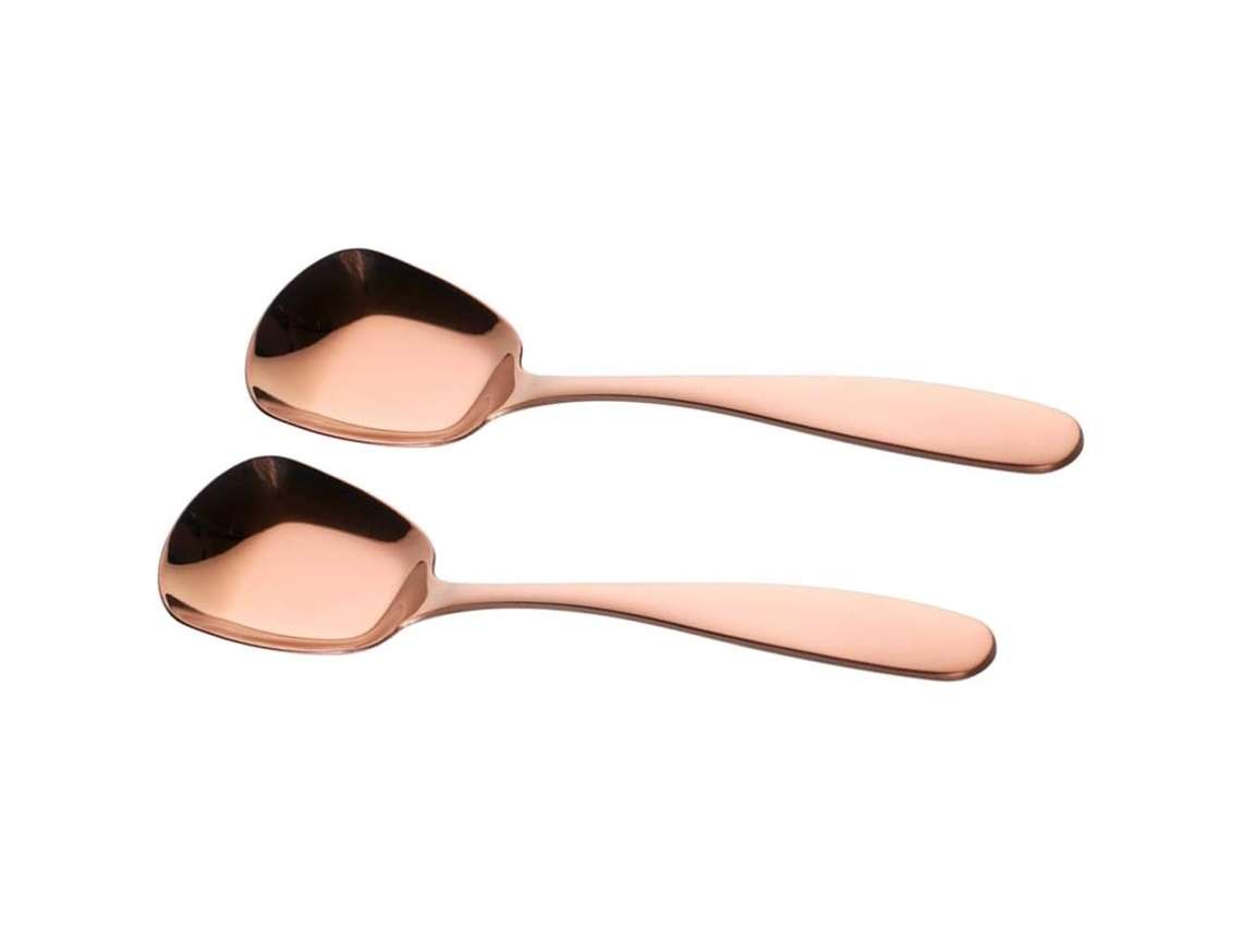 Conjunto De Utensílios De Aço Inoxidável 2 Pcs Com Prato Em Cores Variadas