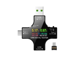 Tester USB Type C TUYA com LCD, multímetro digital, OTG e app