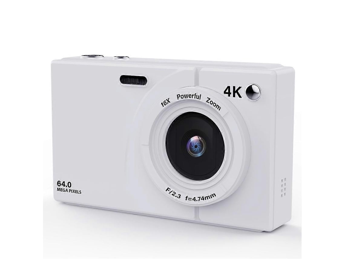 Câmara Digital 4k Ccd 64mp Com Zoom 16x, Ecrã De 2,8 Polegadas, Wi-fi E Cartão De 32gb