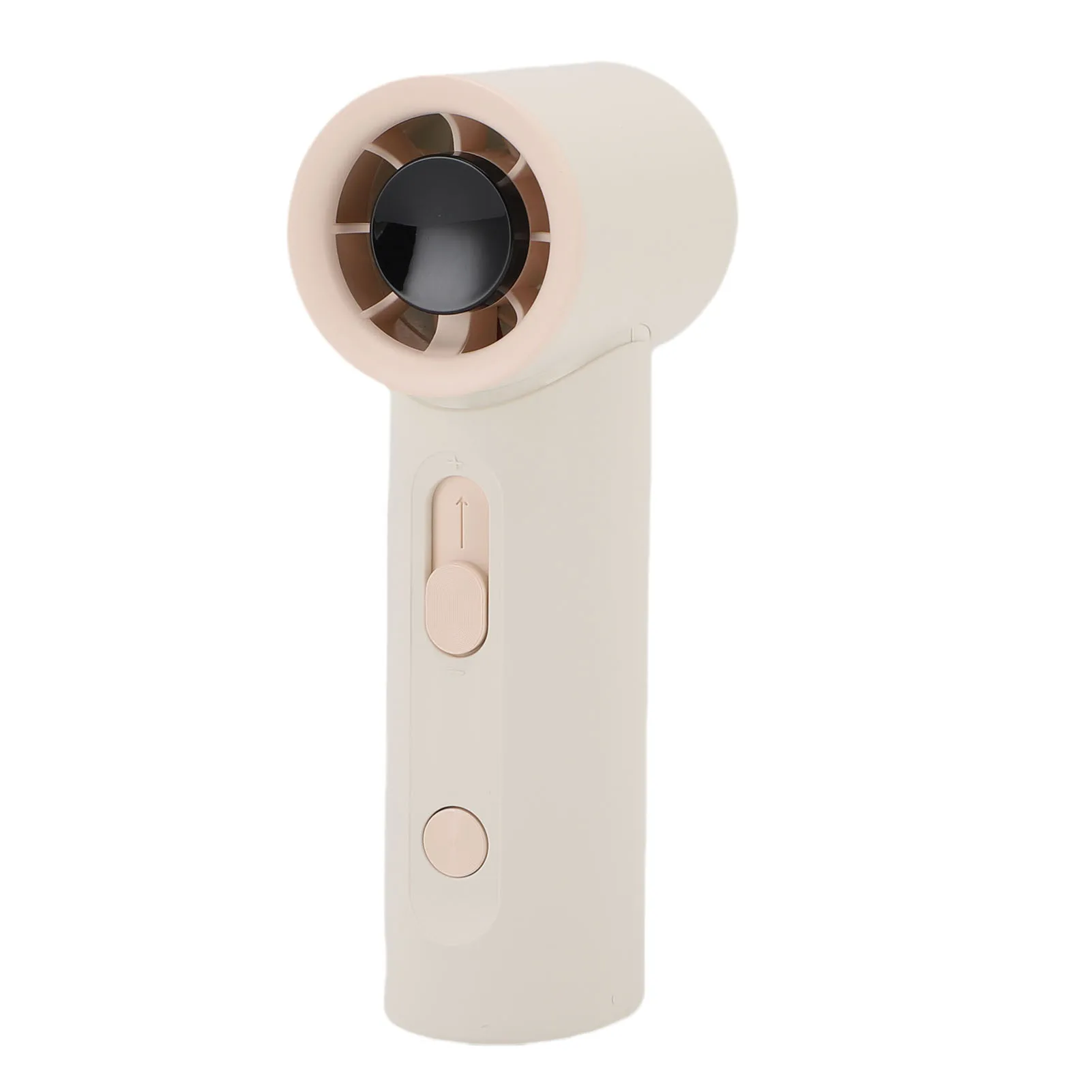 Ventilador Portátil MDUG com ajuste contínuo de 100 velocidades, funcionamento silencioso, recarregável e visor digital (branco)