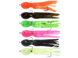 Rebe 6 Peças de Isca de Polvo Swimbait, Macia, com Anzol Jig, para Pesca em Água Salgada