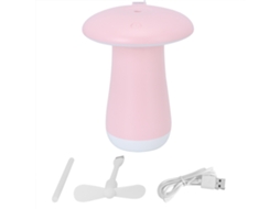 Laxiscreed Umidificador Compacto Com Lâmpada De Cogumelo, Rosa, Usb Para Escritório