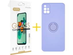 Capa + Película para Samsung Galaxy A71 ACCETEL Roxo Lilás