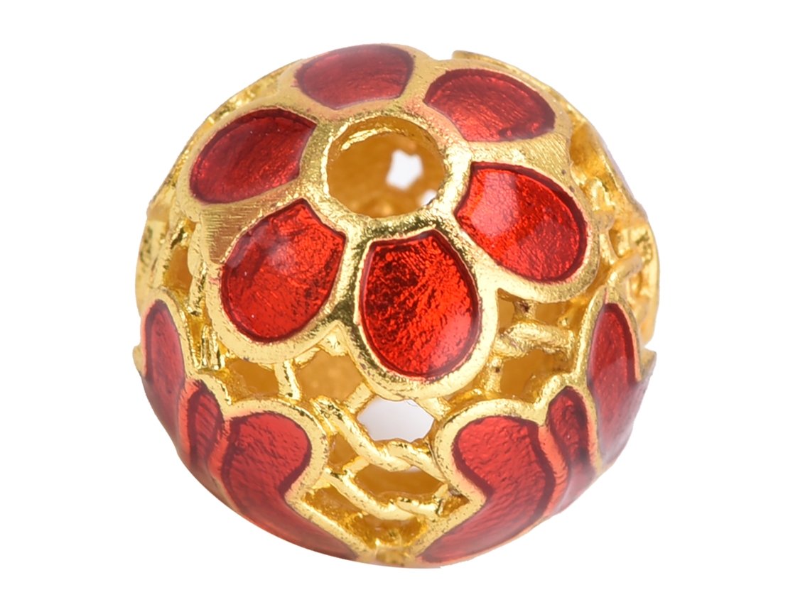 Perolas De Cloisonne Para Pulseiras E Colares Douradas